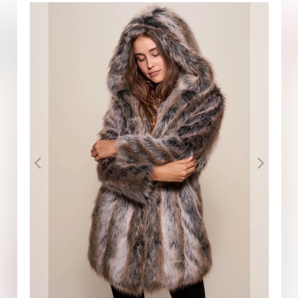 Luxurious SpiritHoods Faux Fur Hooded Coat